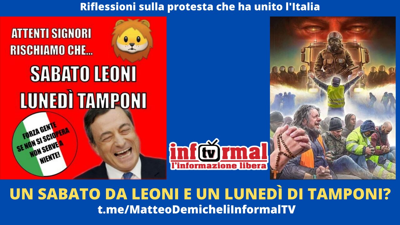 UN SABATO DA LEONI E UN LUNEDÌ DI TAMPONI?