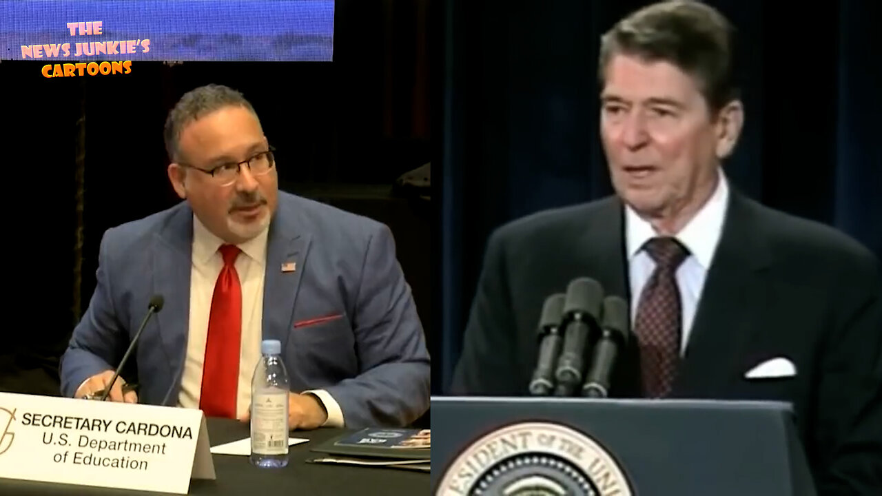 Biden's Education Sec: "I think it was President Reagan who said, 'We're from the government. We're here to help!'" President Reagan: "The nine most terrifying words in the English language."