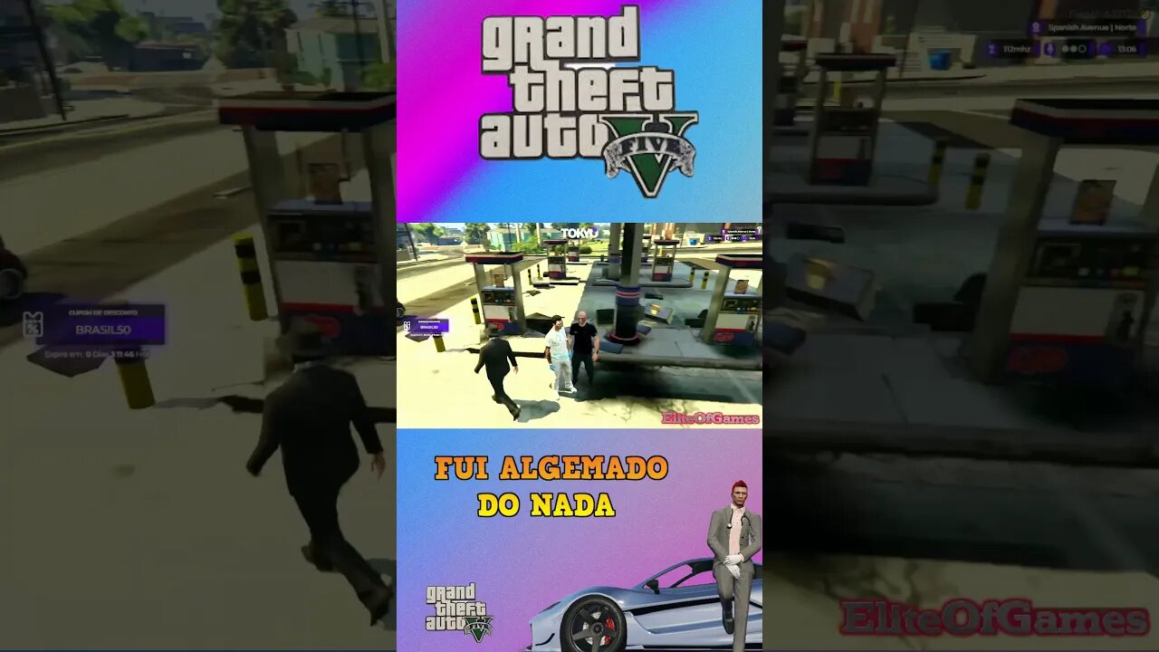 Grand Theft Auto V FUI ALGEMADO DO NADA #shorts