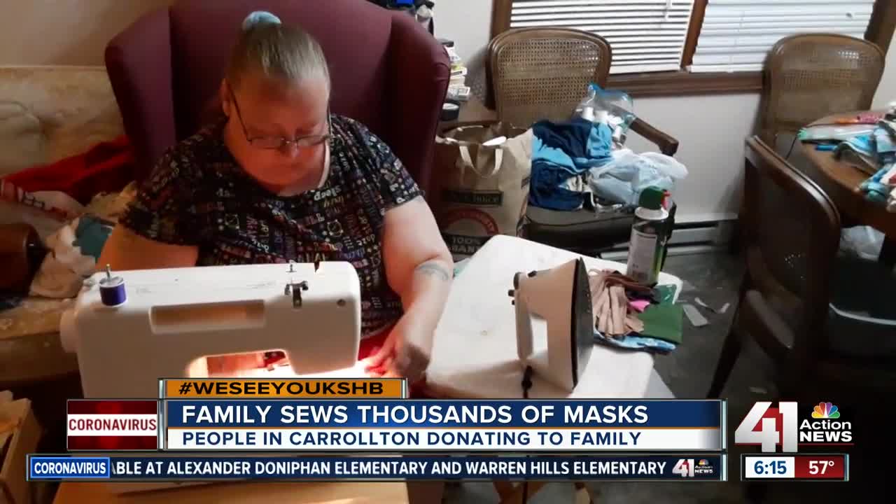 #WeSeeYouKSHB: Carrollton family sends hand-sewn masks across U.S.