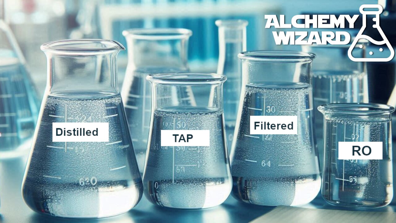 Different kinds of water for drinking and laboratory use!