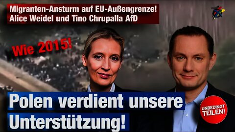 Migranten-Ansturm auf EU-Außengrenze! Alice Weidel und Tino Chrupalla AfD