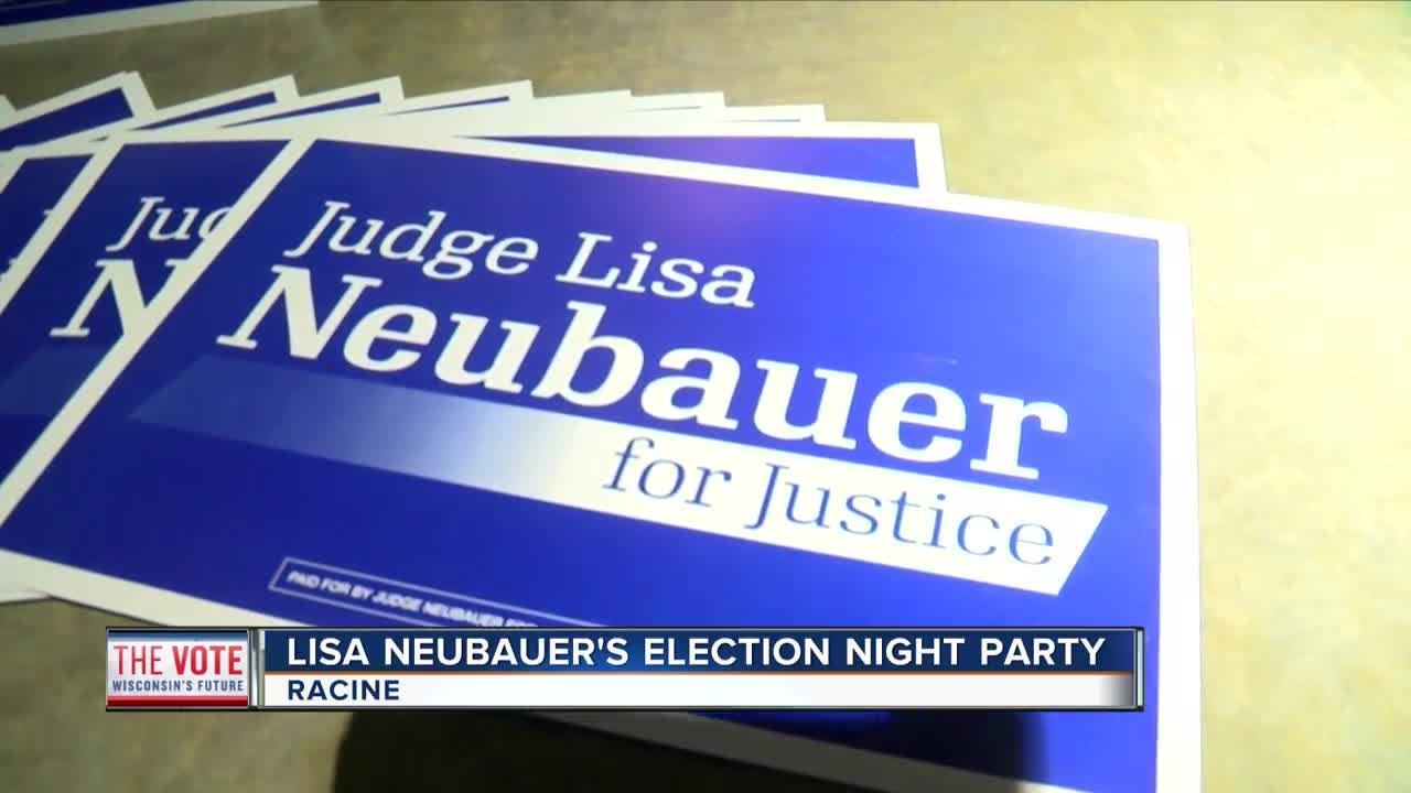 Election night party underway for Judge Lisa Neubauer