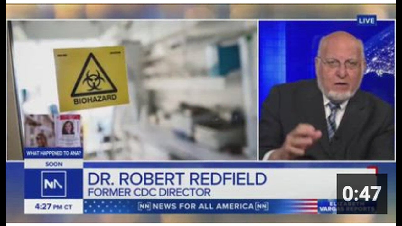 BREAKING: Former CDC Director, Dr. Robert Redfield states that the primary threat of H5N1 Bird Flu