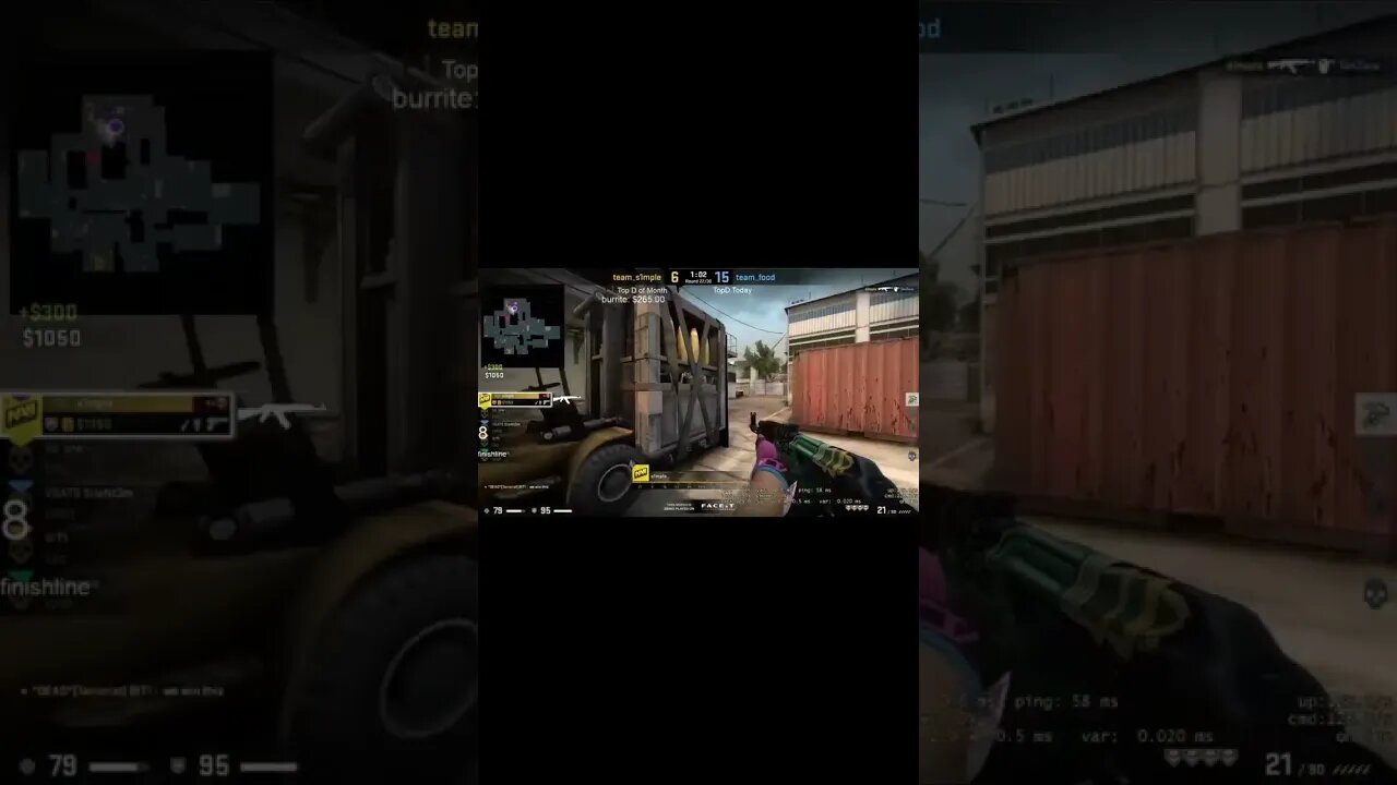 1v5 S1mple Clutch vs team food