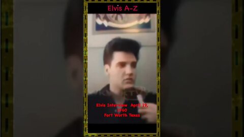 Elvis Presley Interview April 19th 1960 FT Worth Texas
