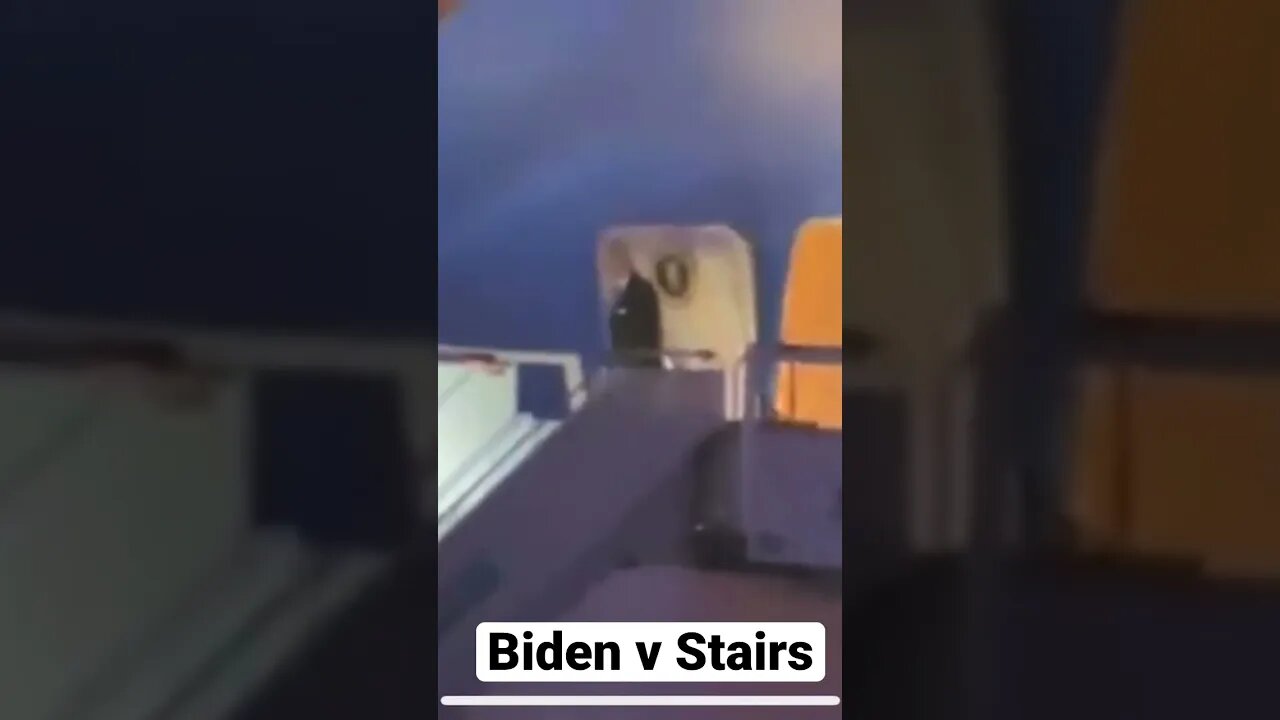 Stairs trick Biden