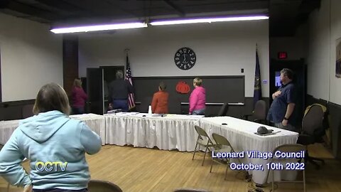 Regular Meeting of The Leonard Village Council October, 10th 2022