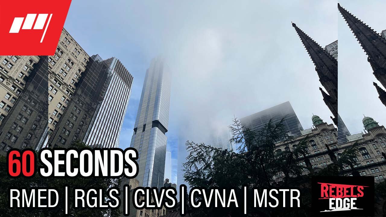 ⏱️60 Seconds $RMED $RGLS $CLVS $CVNA $MSTR Rebel's Edge today 1pm 🕐 from NYSE @MarketRebels 🏴☠️