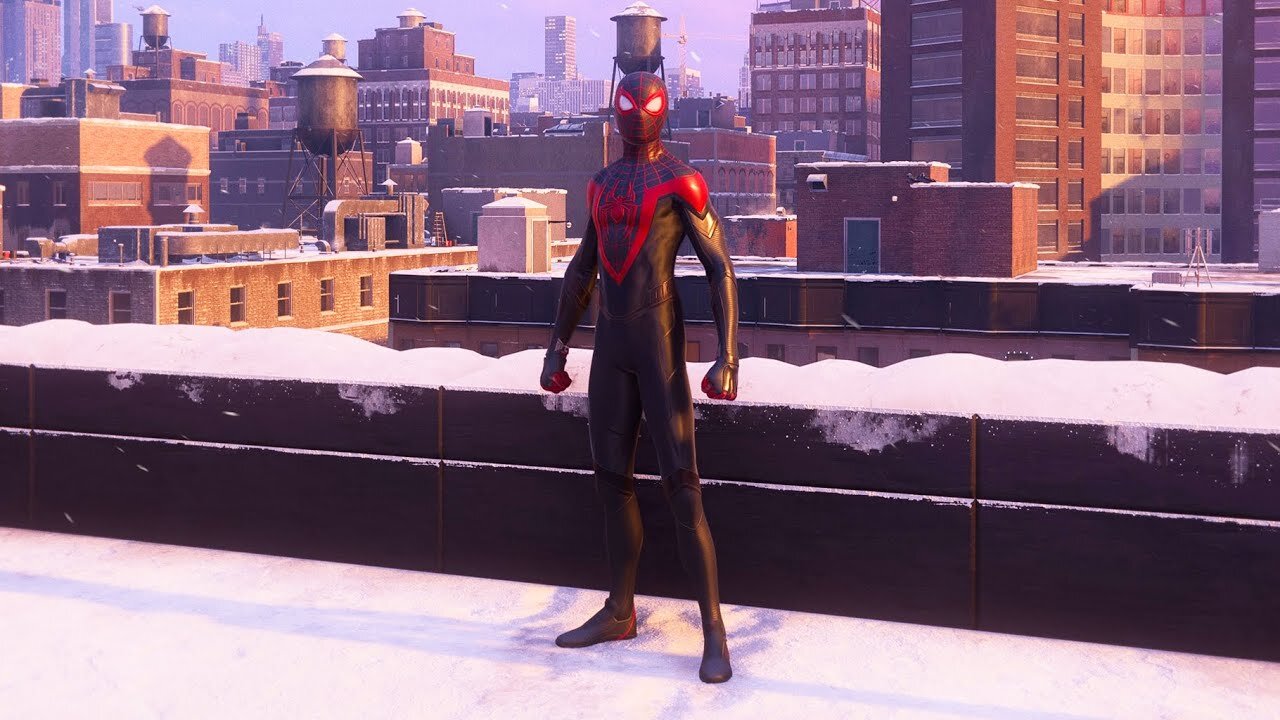 SPIDER-MAN MILES MORALES PS5 [Free Roam/Swinging Gameplay] - Classic Suit