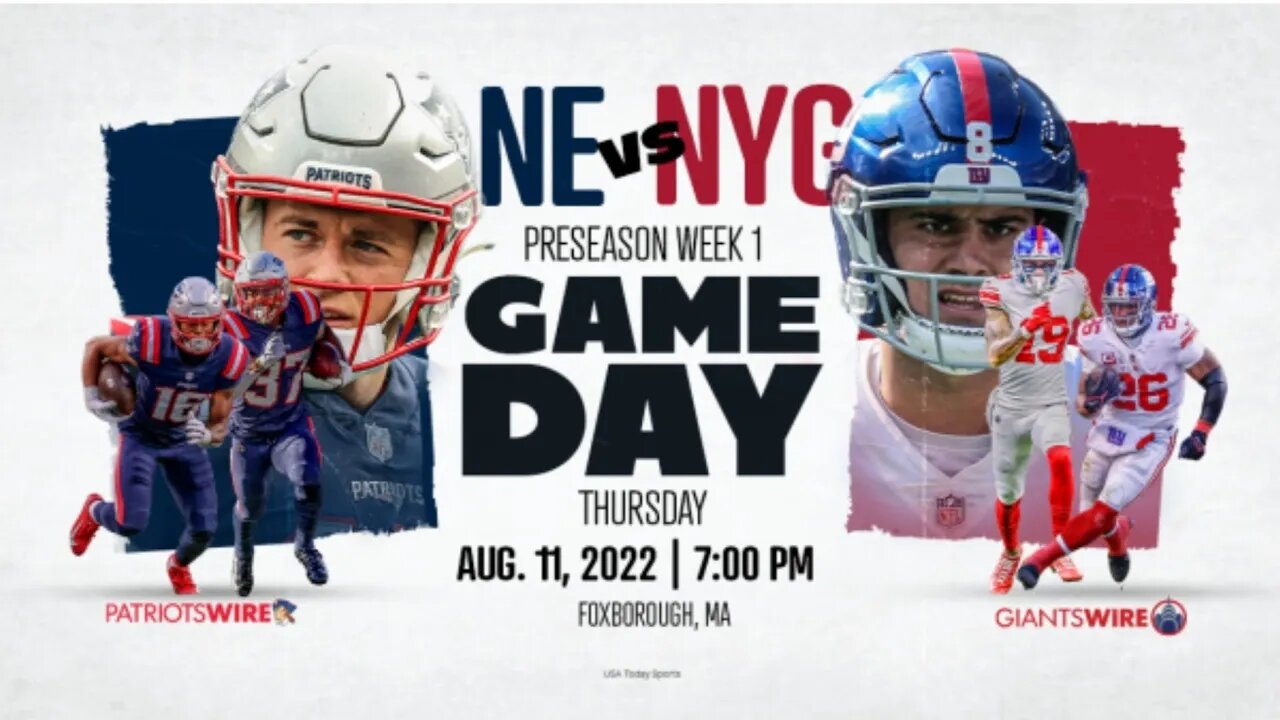 2022 NFL PRESEASON | New England Patriots vs New York Giants | Livestream & Commentary