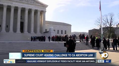 Supreme Court hears challenge to CA abortion law