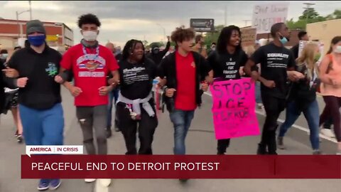 Peaceful end to Detroit protest