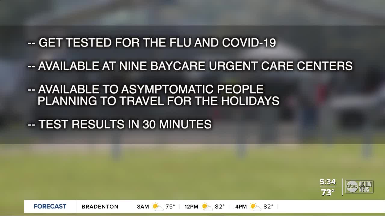 9 BayCare Urgent Centers now offer rapid tests that detect both COVID-19 and the flu