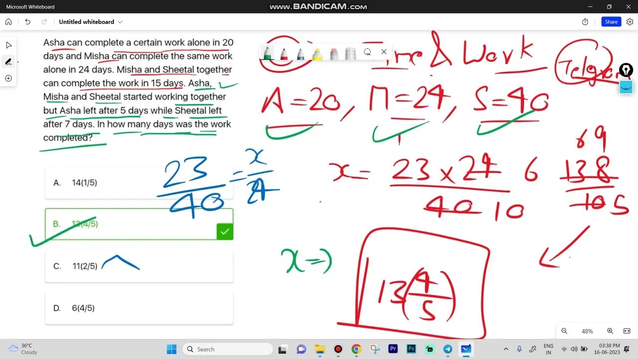 Time & Work of SSC Quantitative Aptitude ! Question asked on my Telegram Group | MEWS #ssc