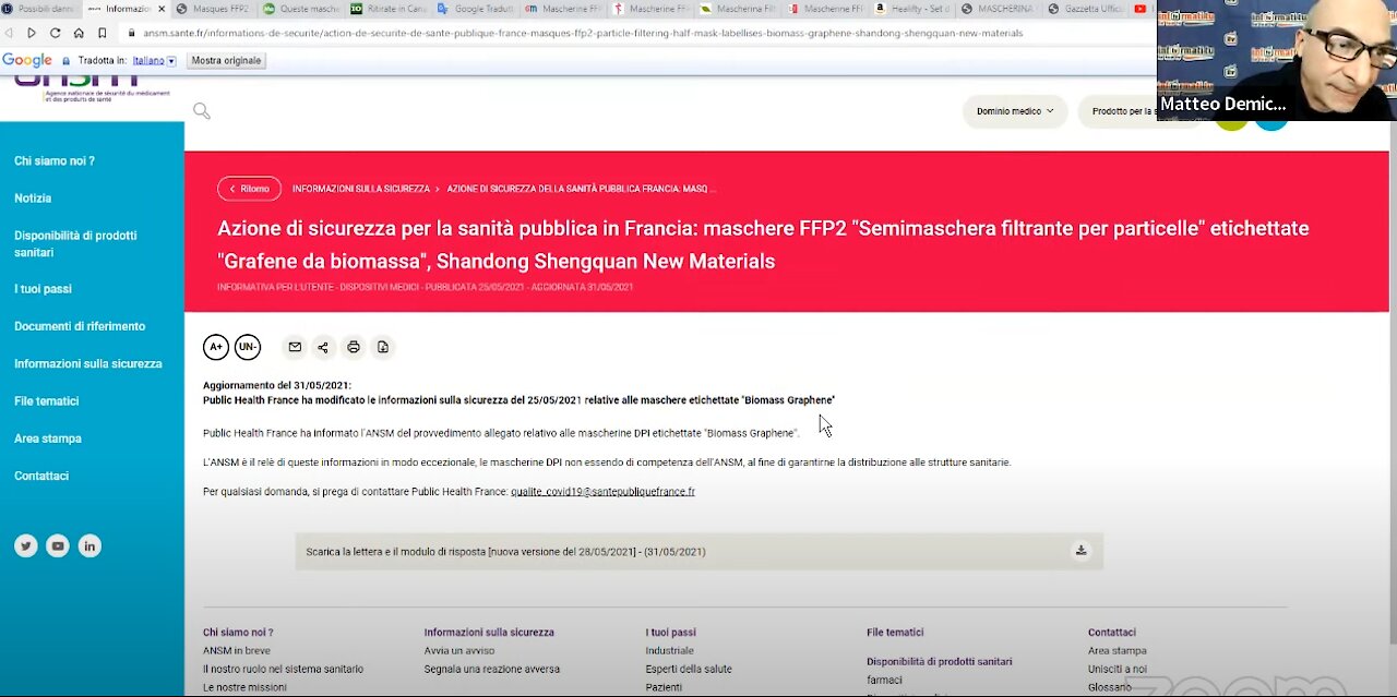 I NUMERI FARSA E LE FFP2 AL GRAFENE