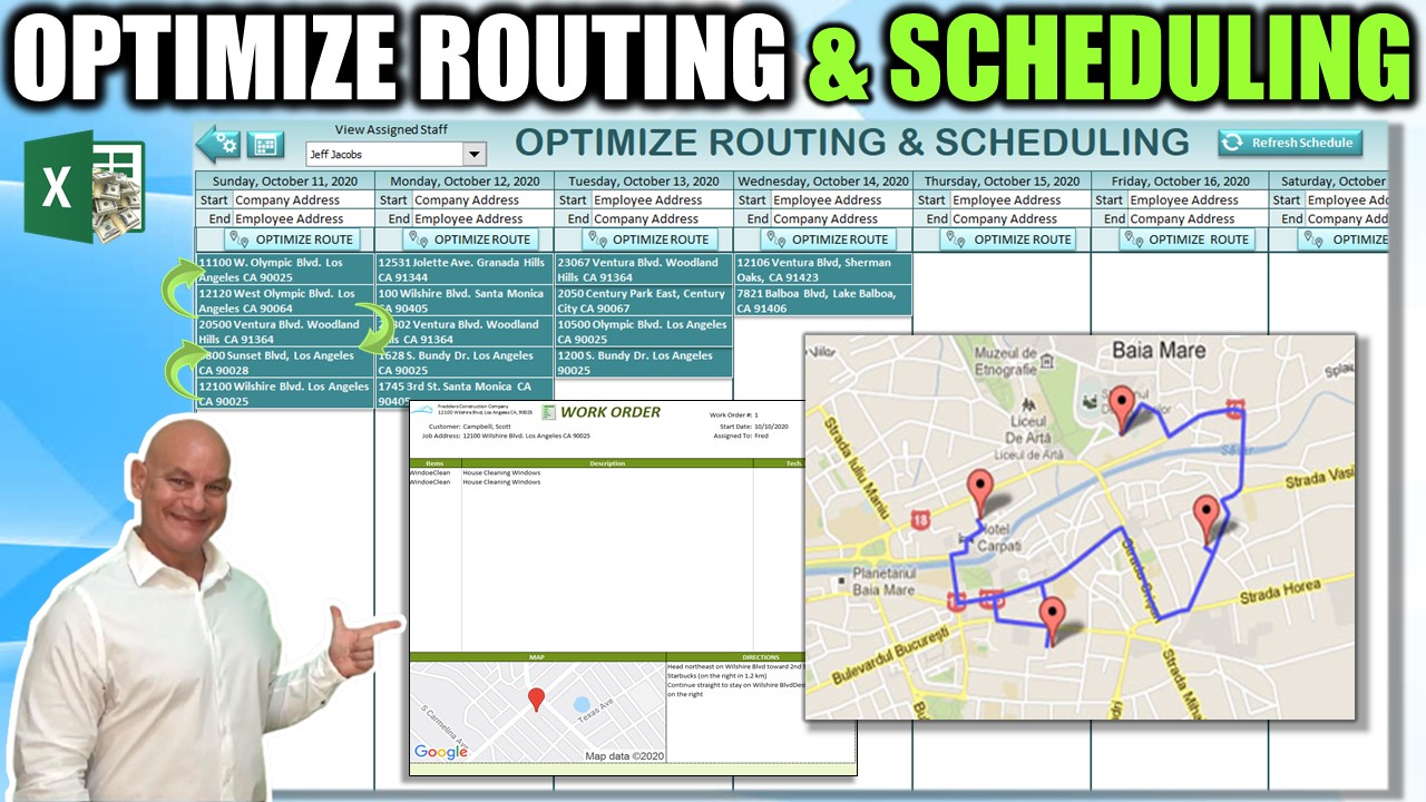 How To Optimize Routes AND Schedule Jobs or Deliveries In Excel in ONE CLICK [PLUS FREE DOWNLOAD]