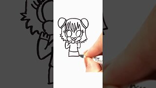 How to draw and paint TikTok Girl Step by Step #shorts