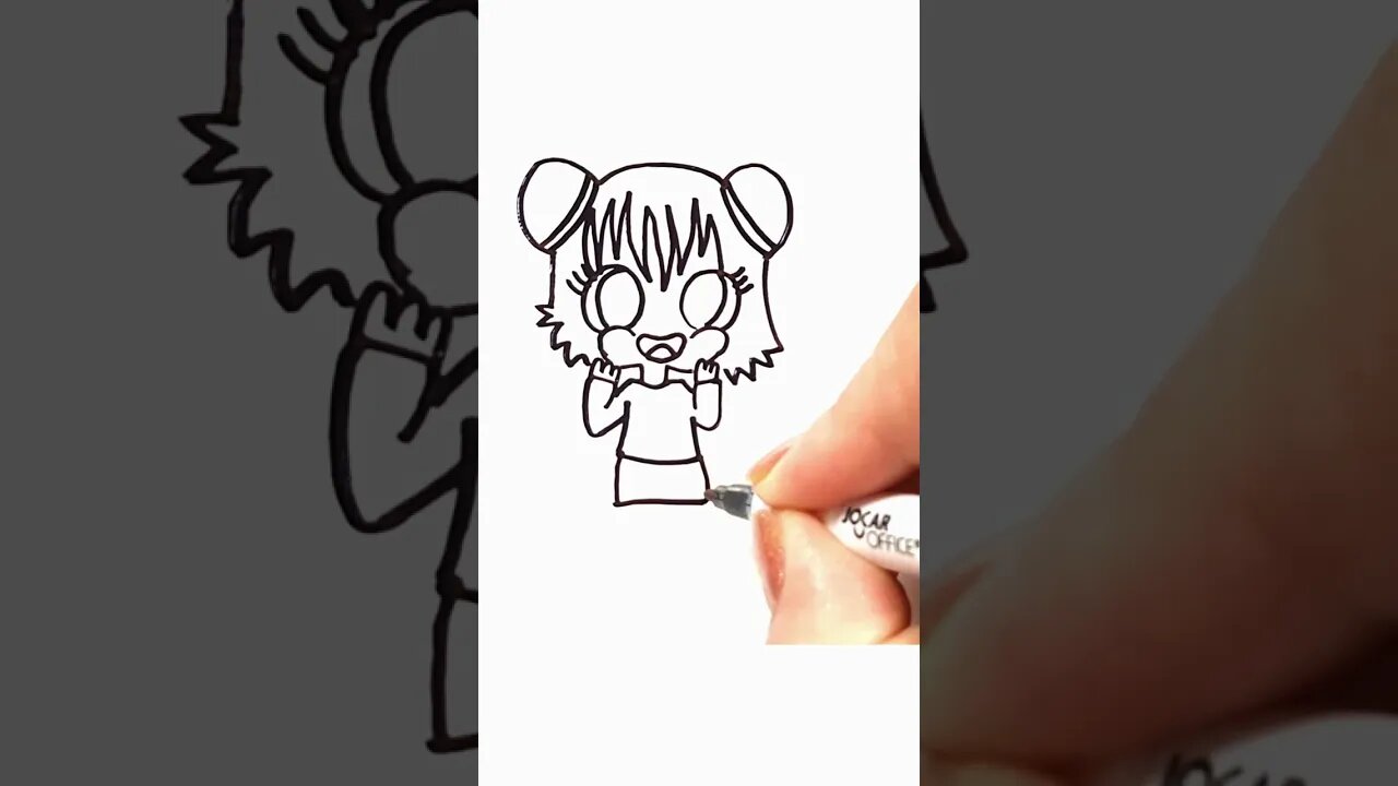 How to draw and paint TikTok Girl Step by Step #shorts