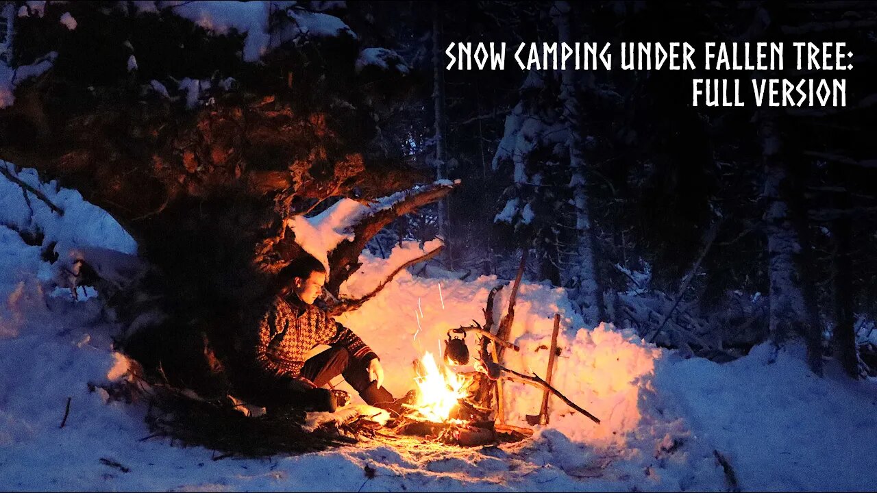 Slow Relaxing Camping in Winter & Deep Snow: Bushcraft ASMR