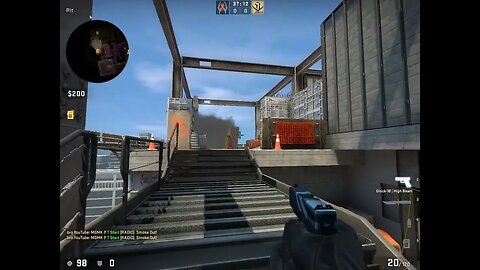 T Spawn Block B Site Combo de_vertigo smoke