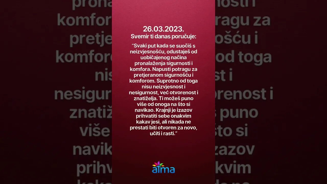 Poruka Svemira 26.03.2023. 💙