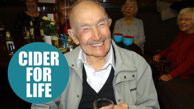 100-year-old man says cider is one of the keys to a long life