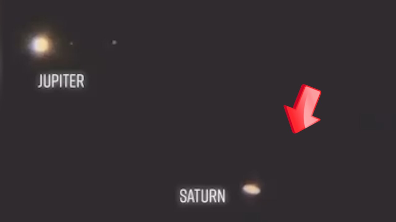 Orange UFO passing in front of Saturn and Jupiter from telescope [Space]