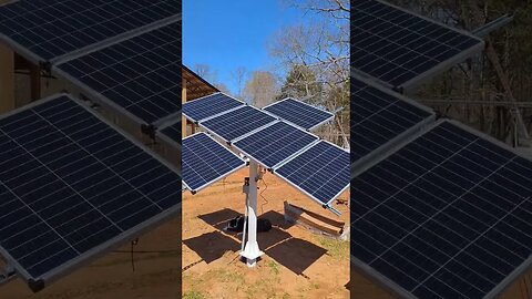 Self Tracking Solar Mount system using @harborfreight 100 watt panels. @EcoWorthySolar