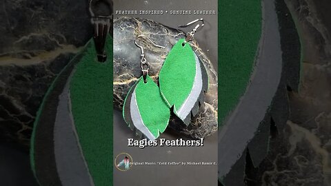 EAGLES FEATHERS, 2 inch, leather feather earrings pair