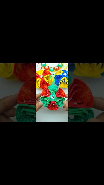 Handmade Best Holiday Crafts🌲DIY Glitter Foam Ornaments Making For Christmas #crafts #christmas