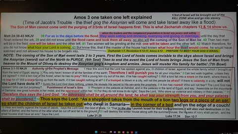 Amos 3 one taken one left explained
