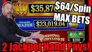 Rising Fortunes - 2 $64 MAX BET HAND PAY Jackpots! Foxwoods Resort & Casino