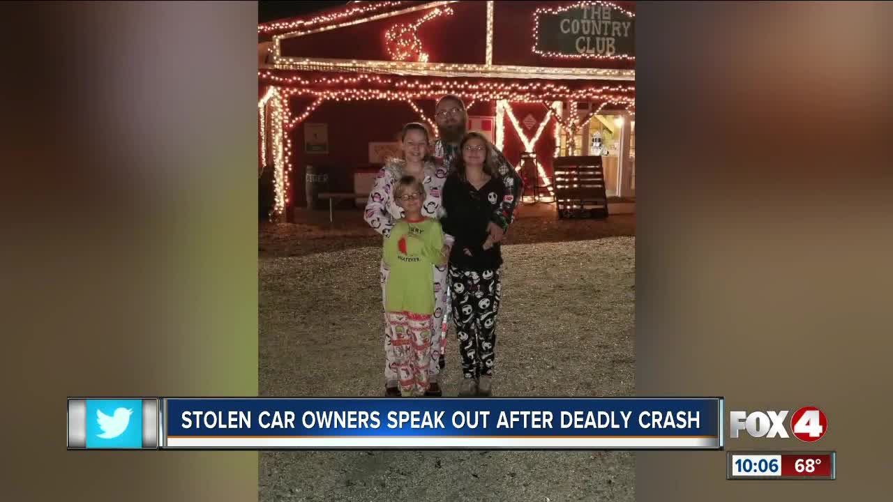 Stolen car owners speak out after deadly crash