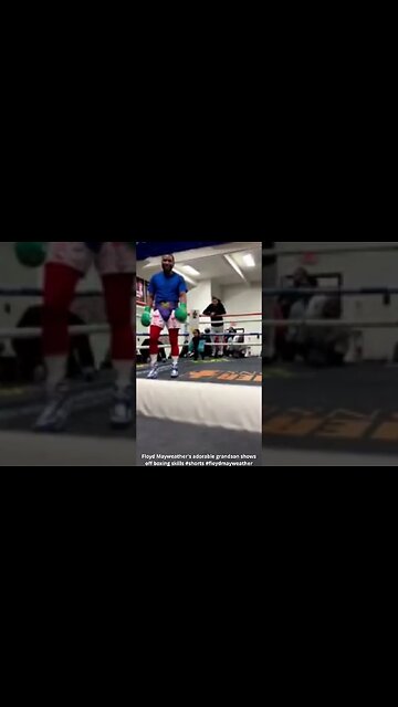 Floyd Mayweather's adorable grandson shows off boxing skills #shorts #floydmayweather