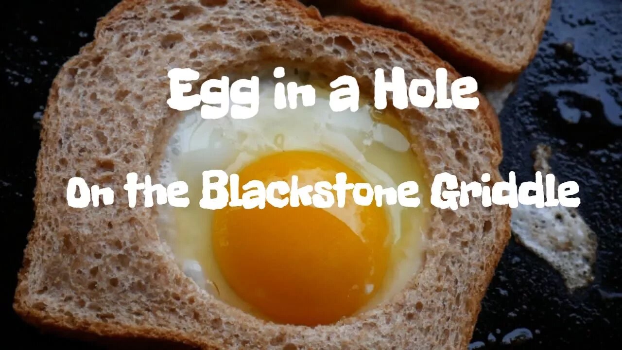 Simple Breakfast with Bacon, Sausage, with an Egg In a Hole