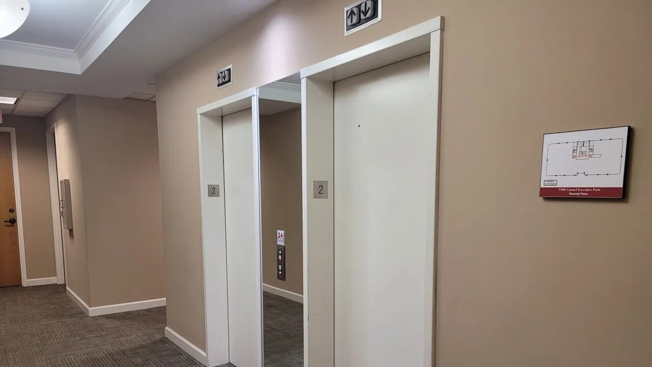 1990 Dover Impulse Hydraulic Elevators at 7300 Carmel Executive Park (Charlotte, NC)