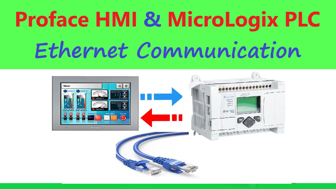 0124 - Communication micrologix plc and proface hmi through ethernet