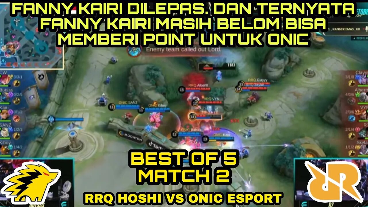 GILA RRQ LEPAS ASSASIN KAIRI LAGI! FANNY DI PICK ONIC BELOM BISA NGIMBANGI RRQ | RRQ VS ONIC MLBB M4