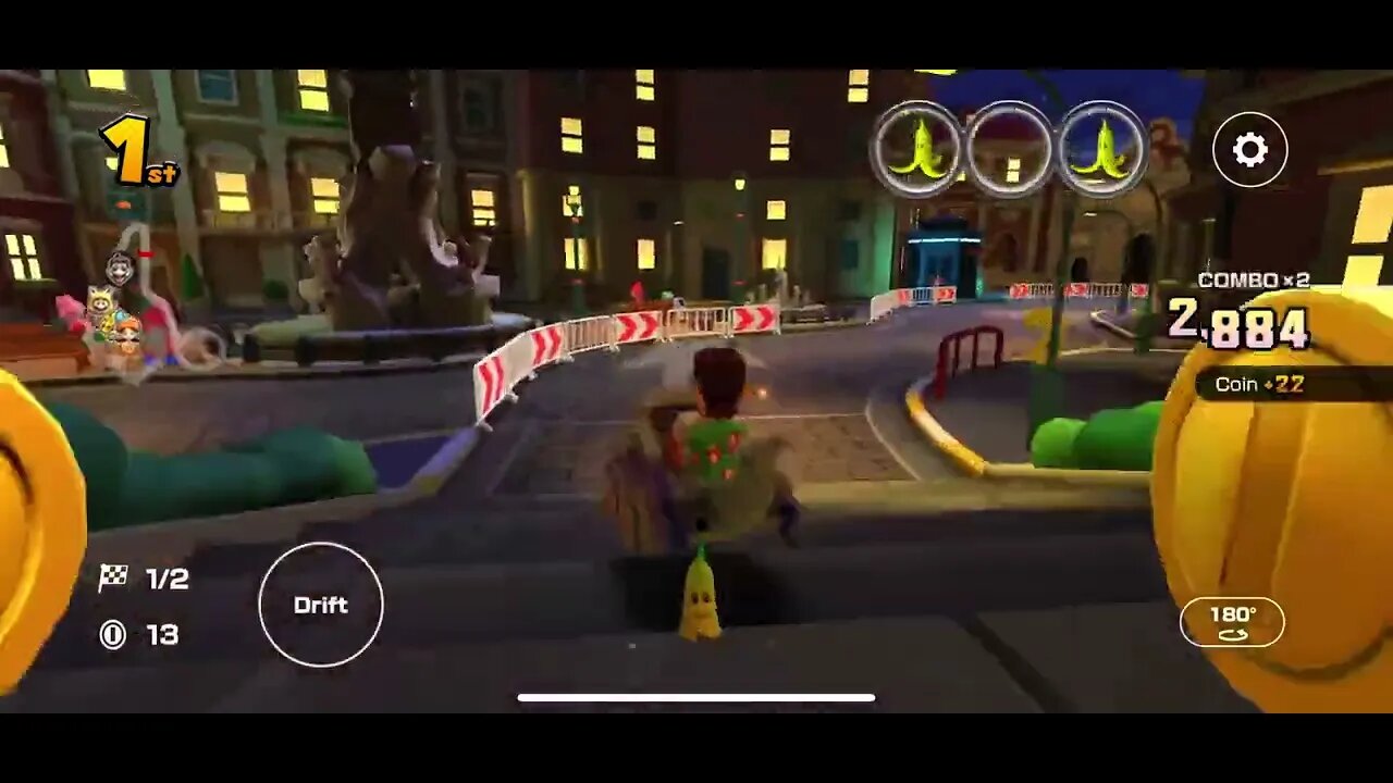 Mario Kart Tour - Rome Avanti Gameplay & OST (Night Tour NEW Course)