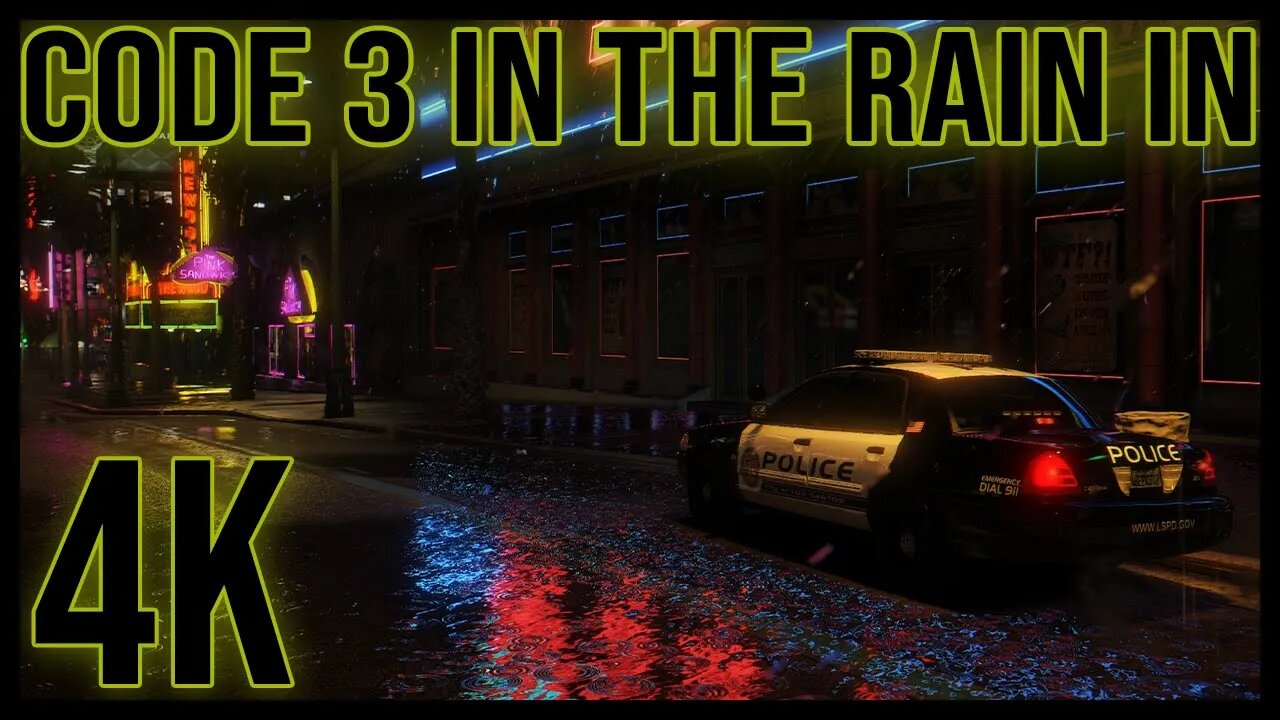 Driving Code 3 In The Rain In 4K @ 60fps | GTA V | Ep. #1