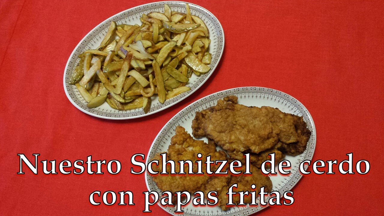 RECETA DE SCHNITZEL CON PAPAS FRITAS