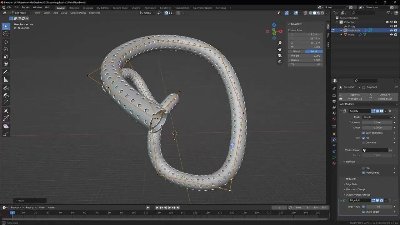 Procedural Pipe in Blender3.3