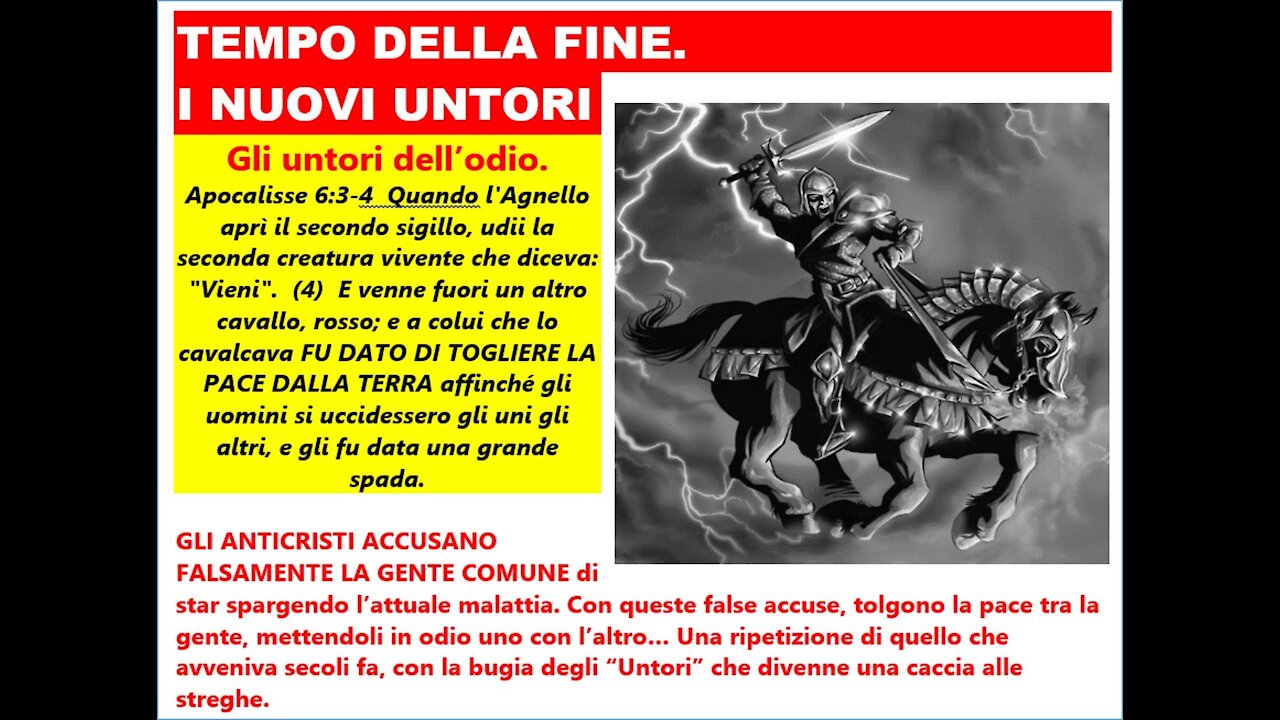 I nuovi "untori" del tempo della fine!