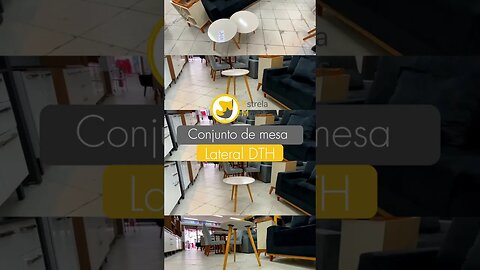 O conjunto de mesa lateral DTH além de possuir um charme incrível, é um modelo organizador!