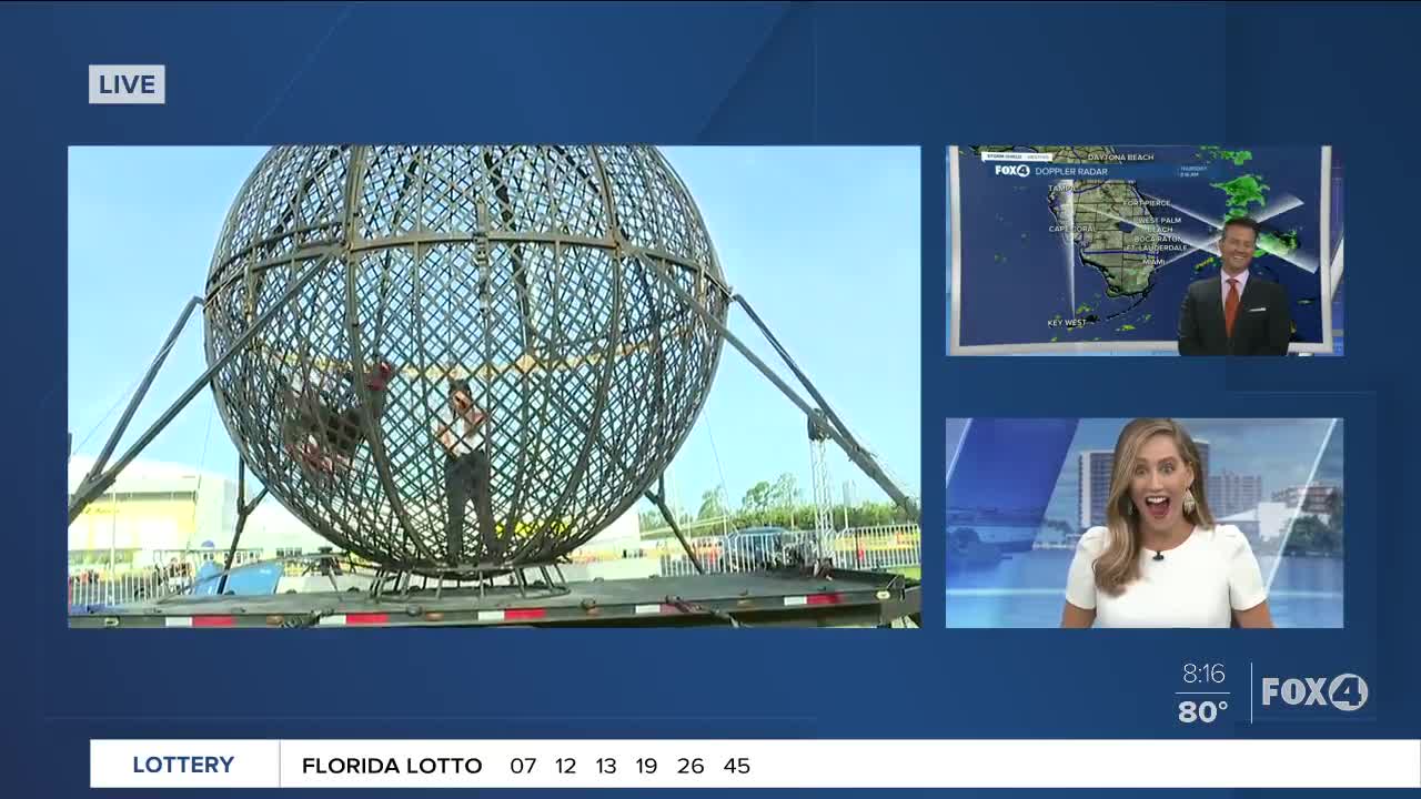 Globe of Death preview at Nik Wallenda's Daredevil Rally Drive-in