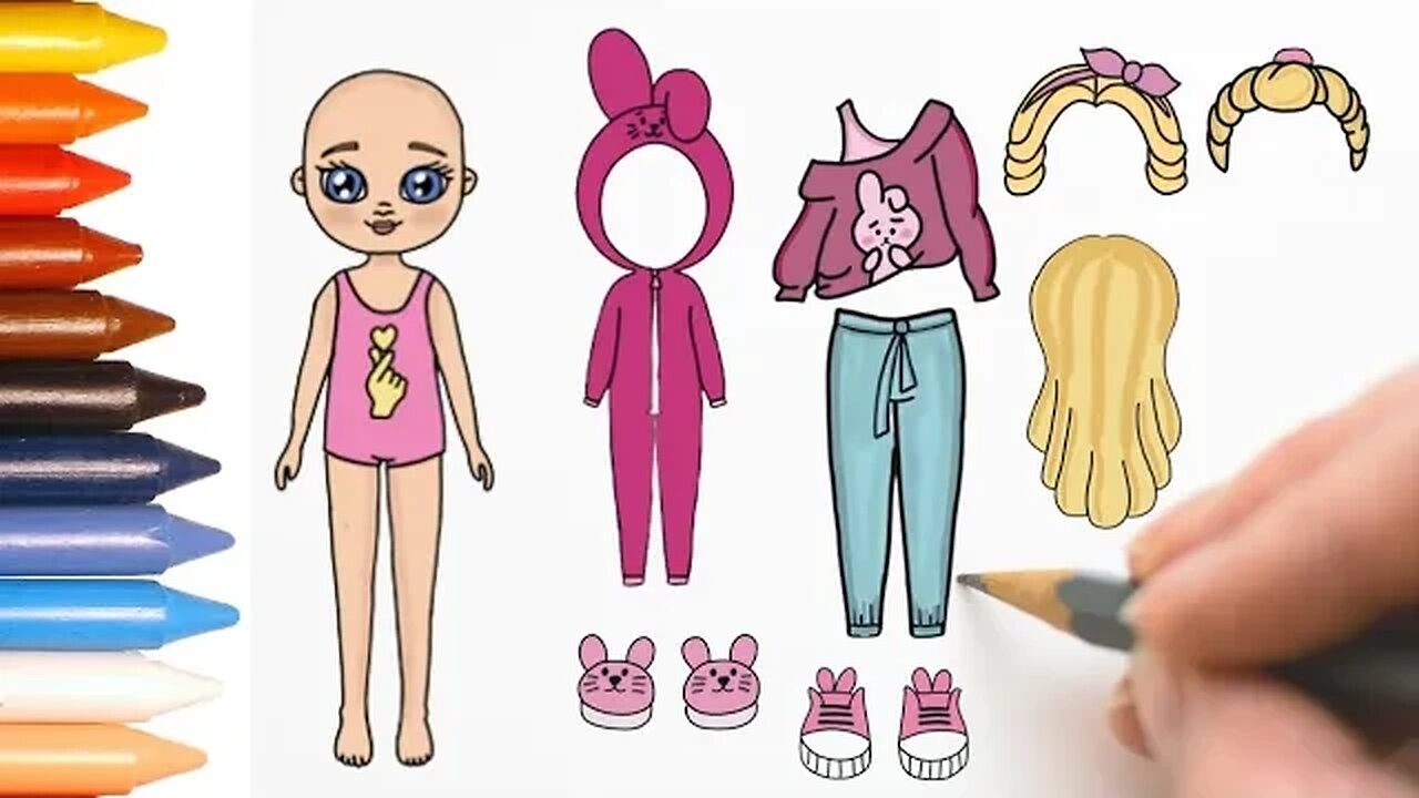 COMO DESENHAR BONECA DE PAPEL+ 2 LOOKS INCRÍVEIS #bonecadepapel #paperdolls #dollpaper