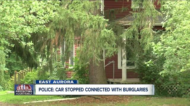 Police: Car stopped connected with burglaries