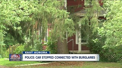 Police: Car stopped connected with burglaries