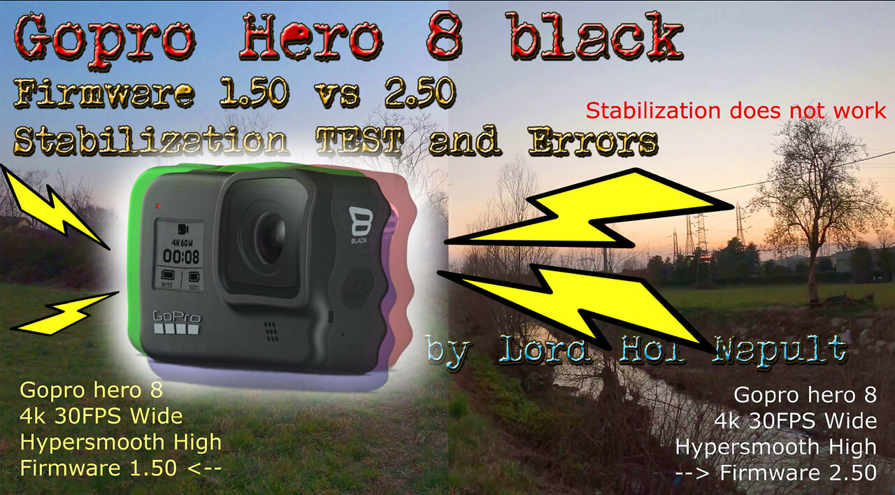 Gopro Hero 8 Black - Firmware 1.50 vs 2.50 (Fix Stabilization Errors)